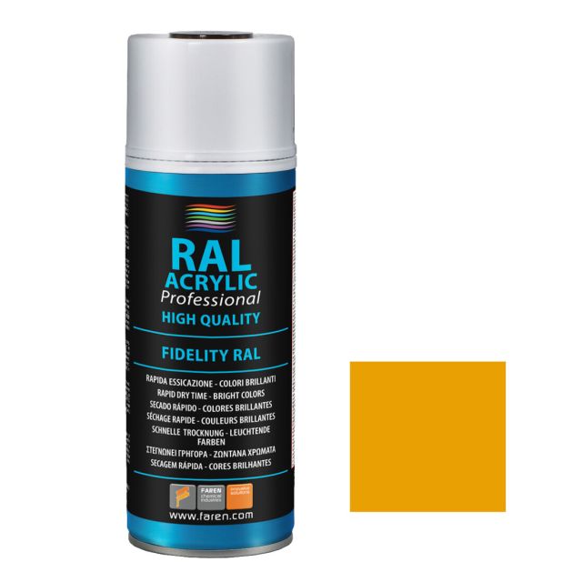 Spray de pintura amarillo cromo RAL 1007 400ml. (Faren 4VA400)