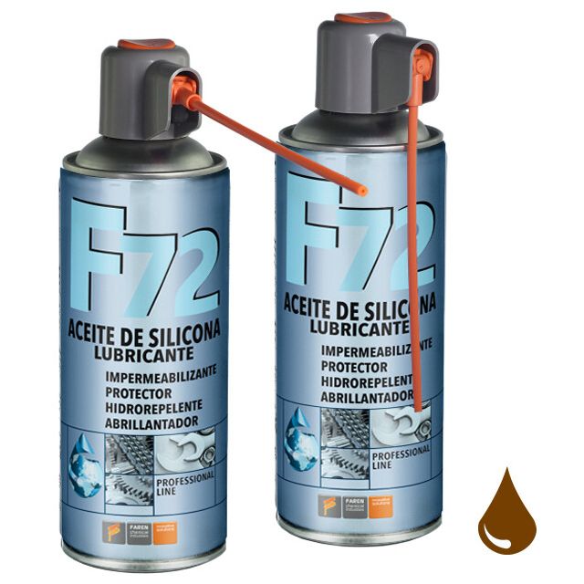 Spray lubricante siliconico F72 con difusor largo 400ml. (Faren 972SDESPPT)