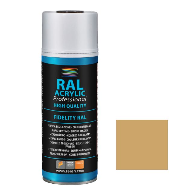 Spray de pintura amarillo arena RAL 1002 400 ml. (Faren 6VQ400)
