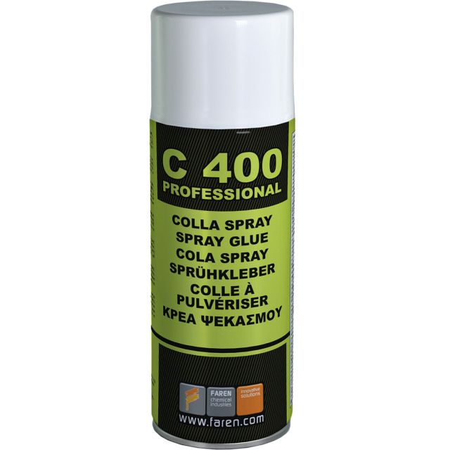 Spray C400 de pegamento profesional resistente a 90°C (Faren 3VA400)