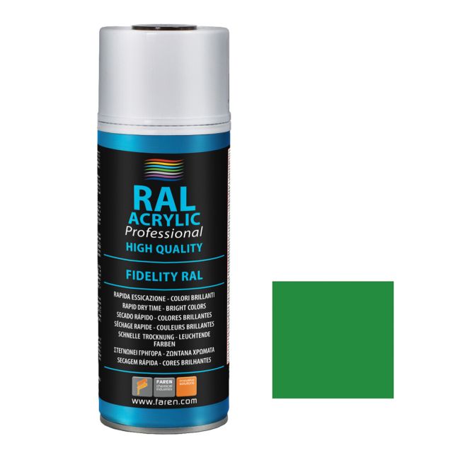 Spray de pintura verde amarillento RAL 6024 400ml. (Faren 8VI400)