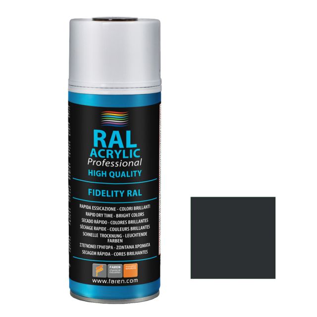 Spray de pintura gris negruzco RAL 7021 400ml. (Faren 8VJ400)