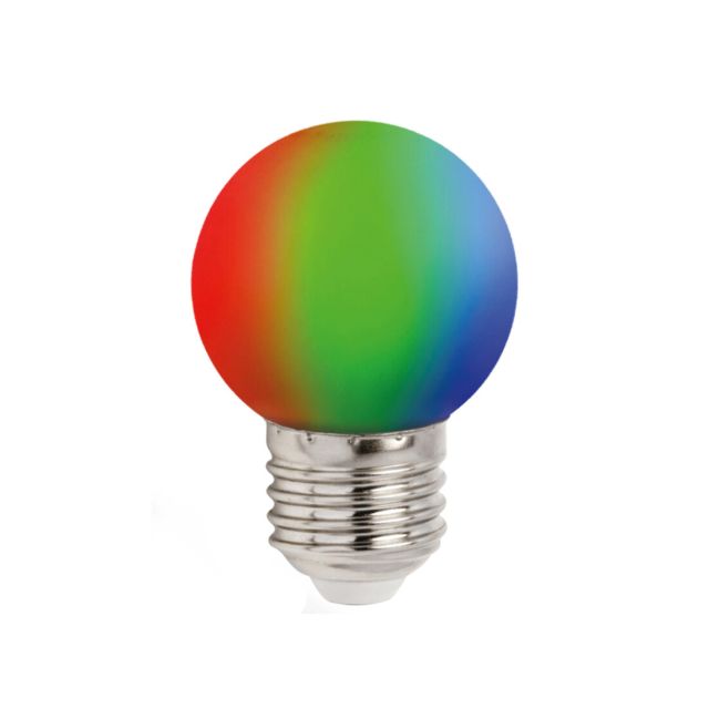 Lámpara esférica Led RGB 1W E27 (Spectrum WOJ+13105)
