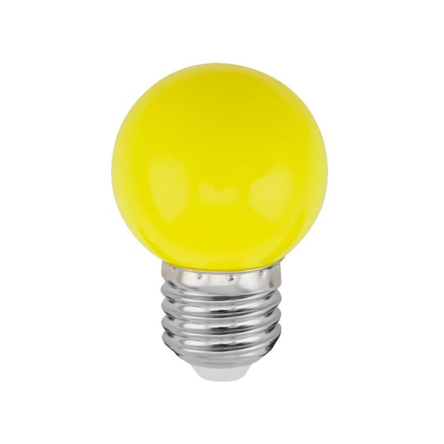 Lámpara esférica Led amarilla E27 1W (GSC 200605007)