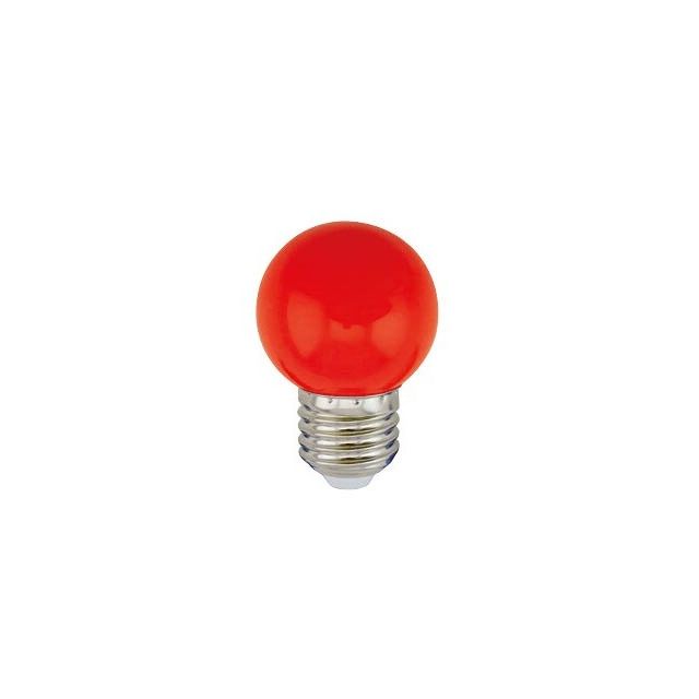 Lámpara esférica Led roja E27 1W (GSC 200605006)