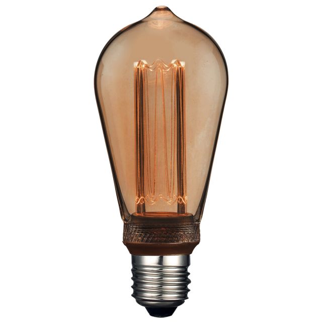 Lámpara pera cristal Led efecto incandescente 4W 1800°K (F-Bright 2601214)