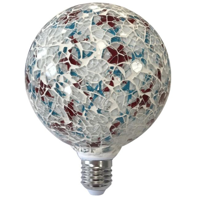 Lámpara Led modelo Tiffany con cristal 4W blanco G125 (F-Bright 2601966-BL)