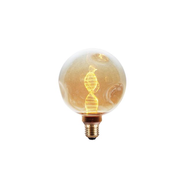 Lámpara G175 filamento Led decorativo ADN ámbar E27 4W 1800K 150Lm (F-Bright 2601275-A)