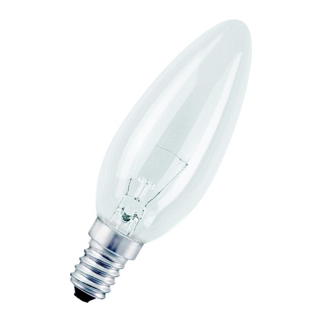Lámpara incandescente vela lisa E14 60W 220V (Osram 0005812N)