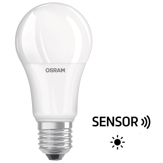 Lámpara standard Led con sensor crepuscular 6W 2700°K 470Lm (Osram 4058075428300)