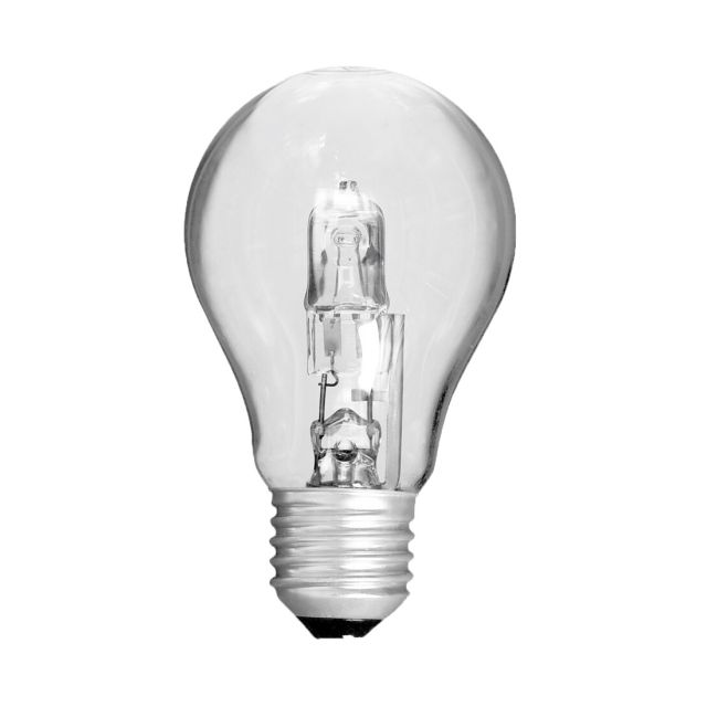 Lámpara halógena standard económica clara E27 70W 1225Lm