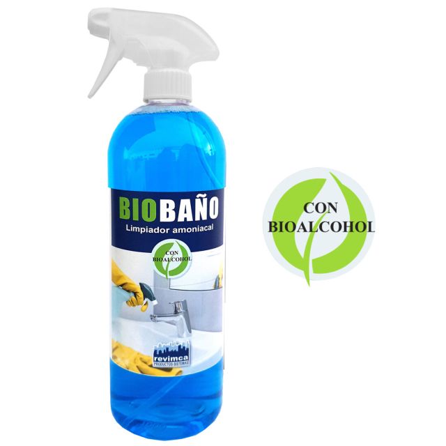 Limpiador amoniacal con Bioalcohol para baños 1L Biobaño (Revimca RH1308)