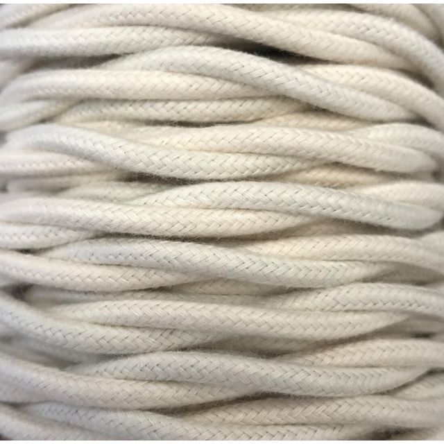 Tira 5m. cable decorativo textil trenzado lino algodón (CABEXT2TA01)