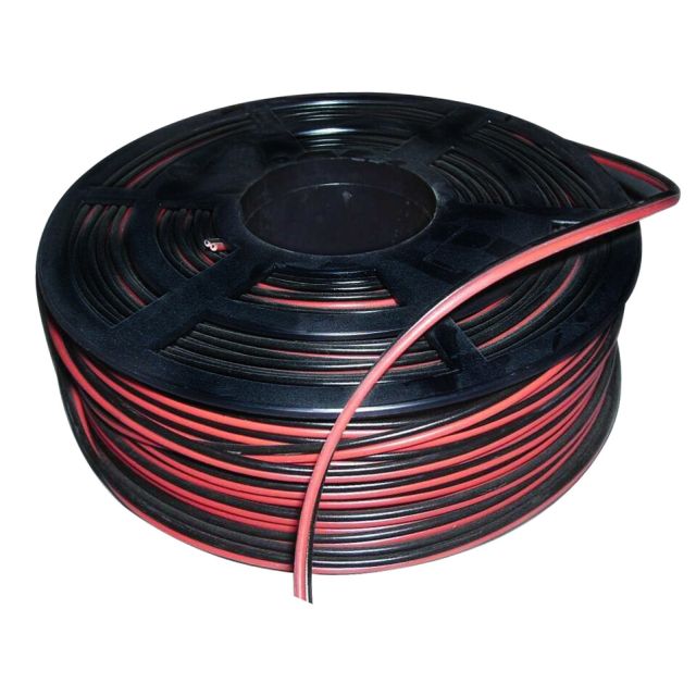 Bobina de 100m. de cable paralelo audio rojo y negro 2x1mm2