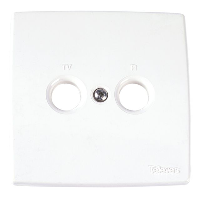 Placa embellecedora 2 conectores TV-R (Televes 5441)