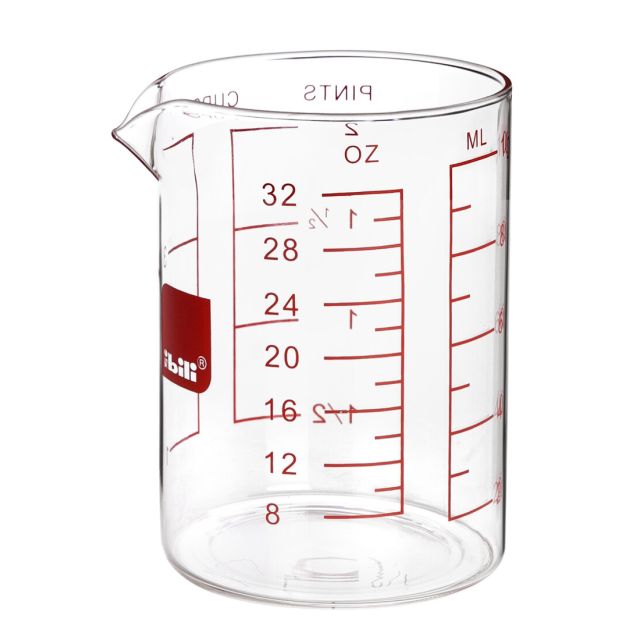 Vaso medidor de vidrio borosilicato 1L (Ibili 481210)