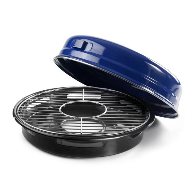 Barbacoa grill portátil para cocina de gas de acero esmaltado Ø32cm. (Ibili 980032)