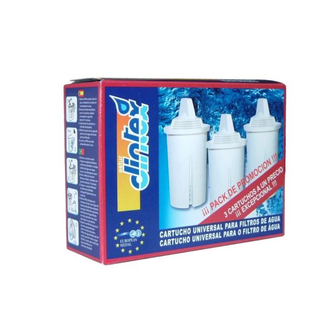 3 filtros de recambio para jarra purificadora (Dintex 40-007)