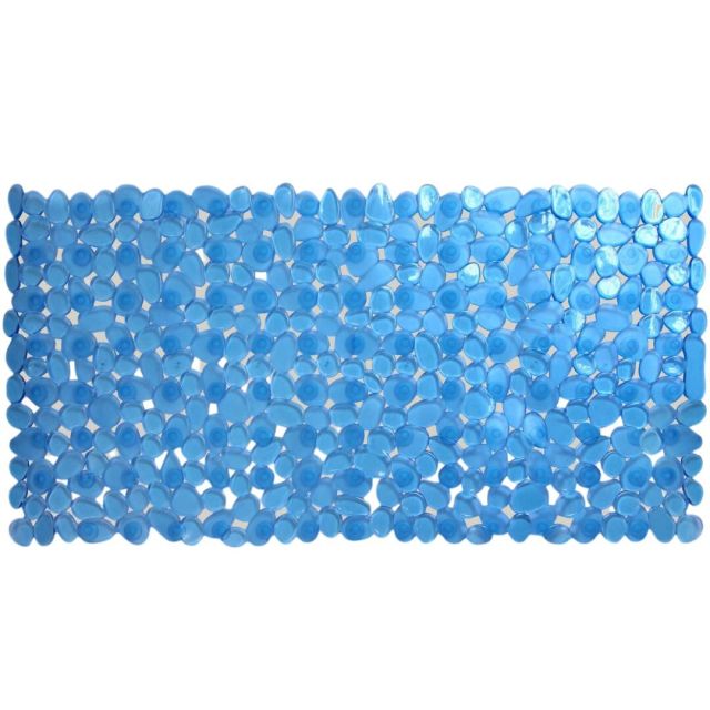 Alfombra de ducha antideslizante Marelia traslúcida azul 72x33cm (Dintex 05-216)