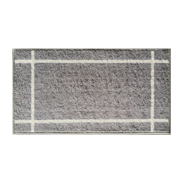Alfombra de baño textil Milos gris claro 75x40cm (Dintex 04303)