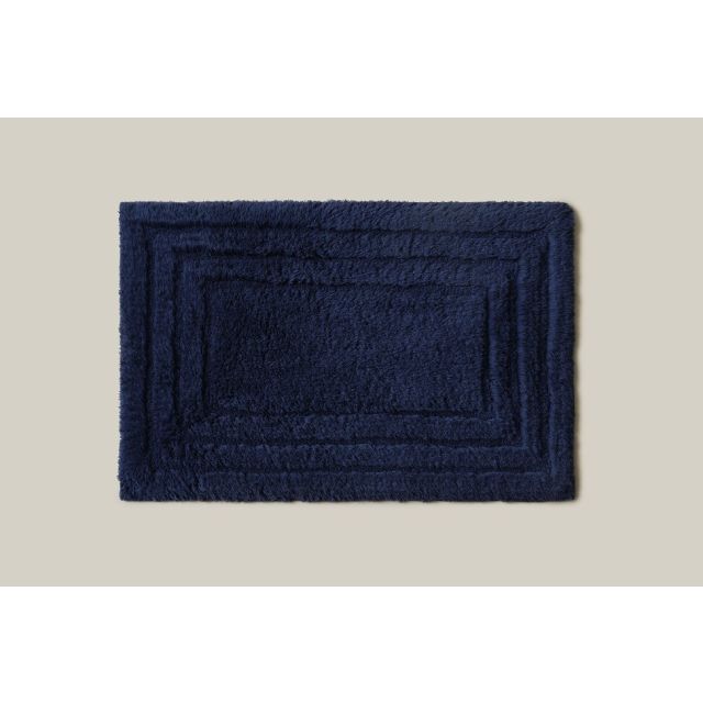 Alfombra de baño textil Kalithea azul marino de algodón 60x40cm (Dintex 04280)