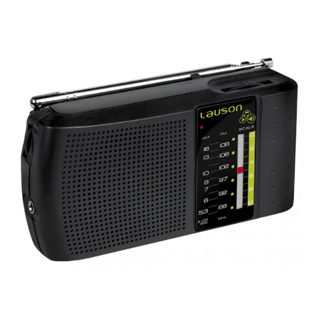 Radio analógica portátil AM/FM con auriculares (Lauson RA124)