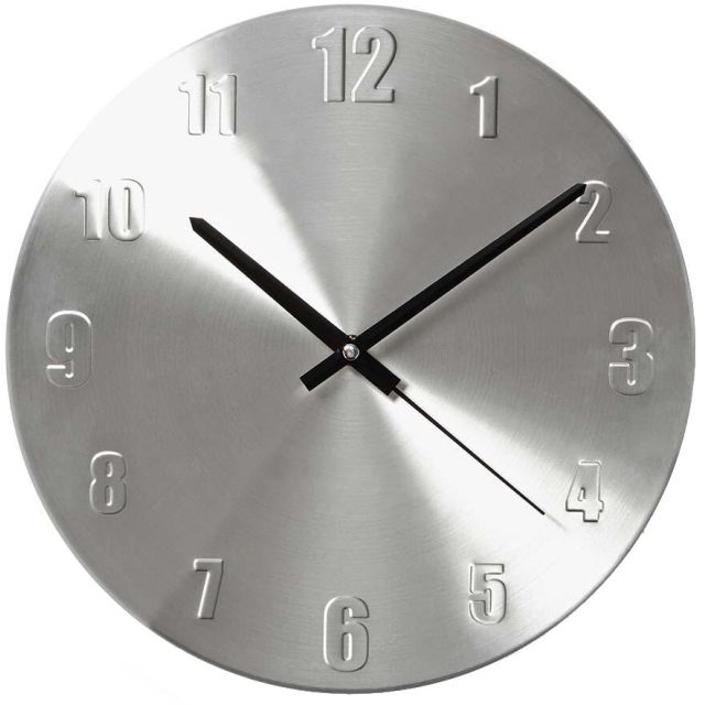 Reloj de pared de aluminio ø30cm (Nedis CLWA009MT30)