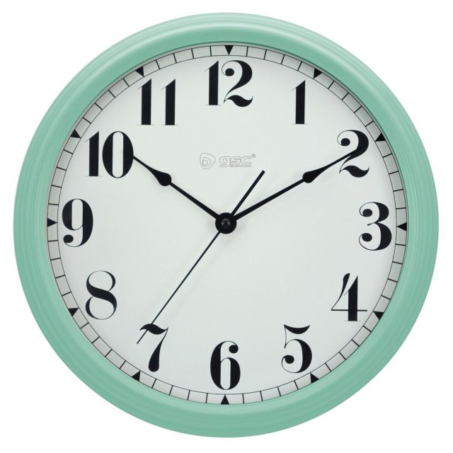 Reloj de pared vintage verde mint ø33,4cm (GSC 405005003)