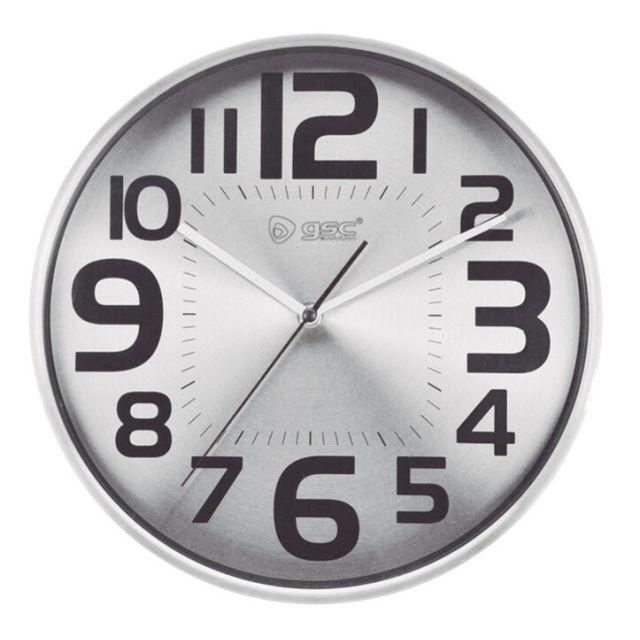 Reloj de pared de cristal y aluminio Kuzine  ø30cm. (GSC 405005008)