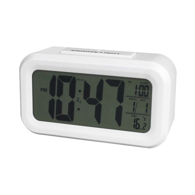Reloj despertador digital con termómetro (Electro DH 93.311/B)