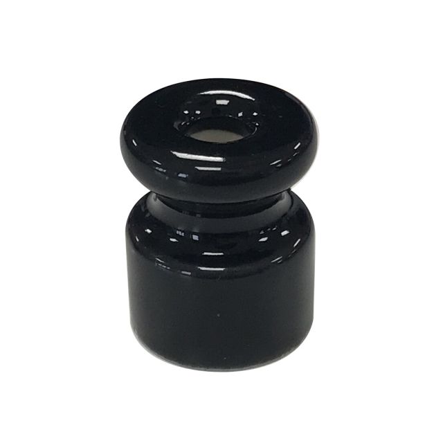 Aislador de porcelana negro para cable trenzado (F-Bright 1400424-N)