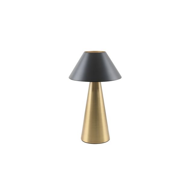 Lámpara de mesa tipo seta metal negra y dorada E27 Máx.25W  (F-Bright 1950944-D)
