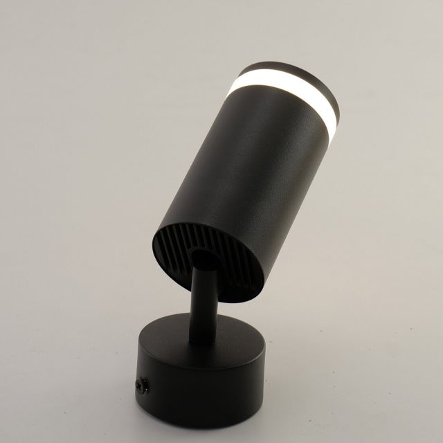 Foco aluminio negro Divo 1xGU10 40W (Jueric 10490)