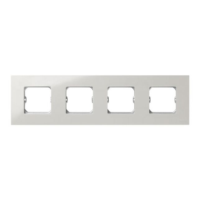 Marco compacto blanco 4 elementos con bastidor 85x304mm. (Simon 27 Play 2700640-030)