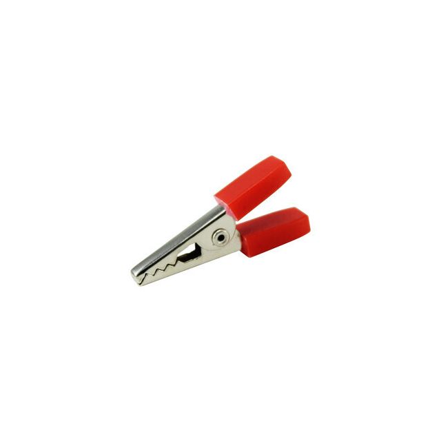 Mini pinza de cocodrilo con manguitos aislados rojo Electro DH 38.062/R