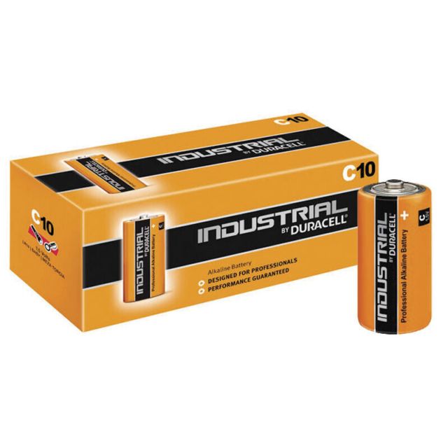 10 uds. pilas Duracell Procell para profesionales alcalina R14-C (Caja)