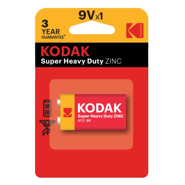 Pila Kodak Super Heavy Duty Zinc Salina 9V 6F22 (Blí­ster)