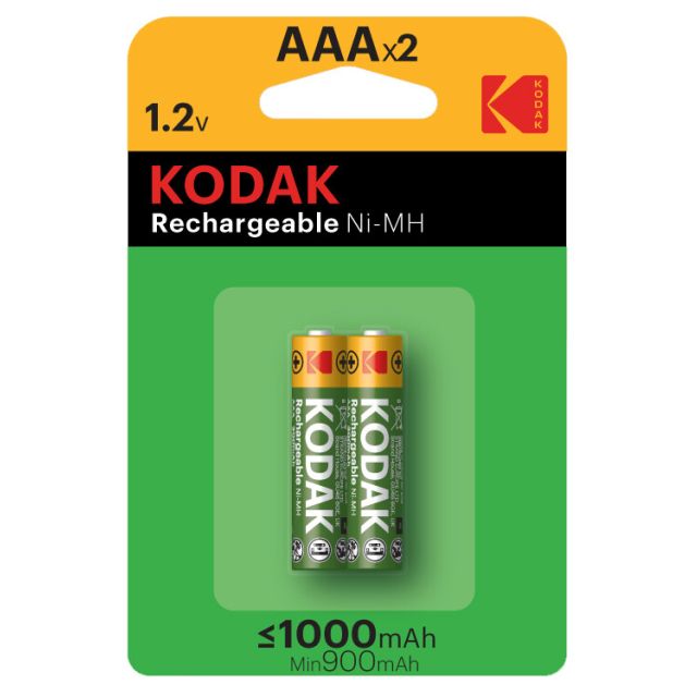 2 uds. pilas recargables Kodak HR03-AAA 1000 mAh (Blíster)