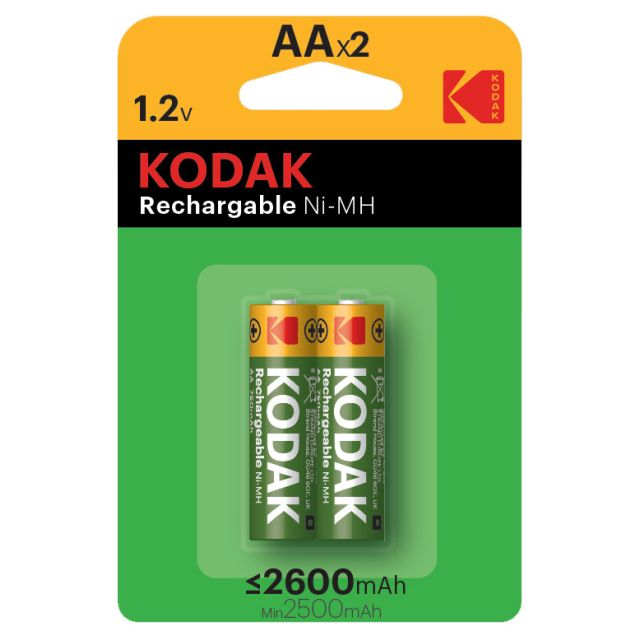 2 uds. pilas recargables Kodak HR06-AA 2600 mAh (Blíster)