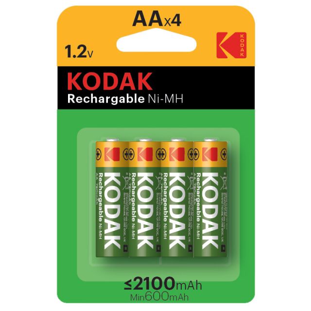 4 uds. pilas recargables Kodak HR06-AA 2100 mAh (Blíster)