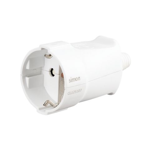 Base a&eacute;rea schuko blanca 16A 250V  (Simon CL125107)