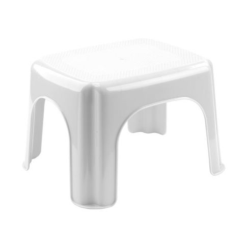 Taburete blanco plástico 21x7x32 (Hega 18295)