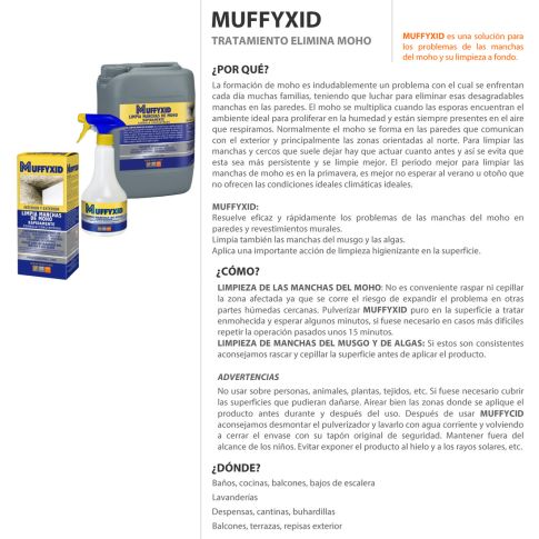 Limpiador Spray Antimoho (Pulverizador 500 ml.) : : Salud y  cuidado personal