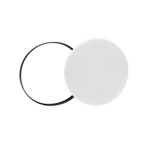 Plafón con sensor redondo blanco con aro negro Nymphea Black&White Ø38cm 32W 6000K IP54 (Spectrum SLI031036CW_PW_CZUJNIK)