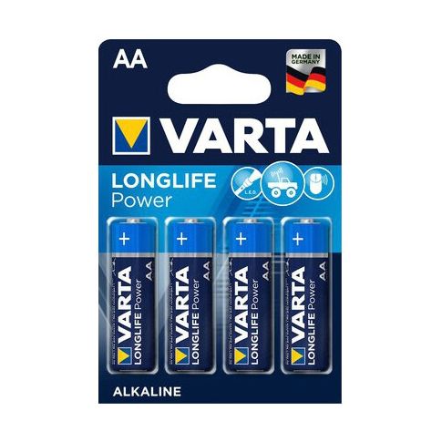 4 uds. pilas Varta Longlife Power 4906 alcalina 1,5V LR6-AA (Blíster)