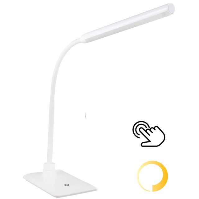 Flexo Led blanco de sobremesa 6W 360Lm 3200°K (Electro DH 82.074/B)