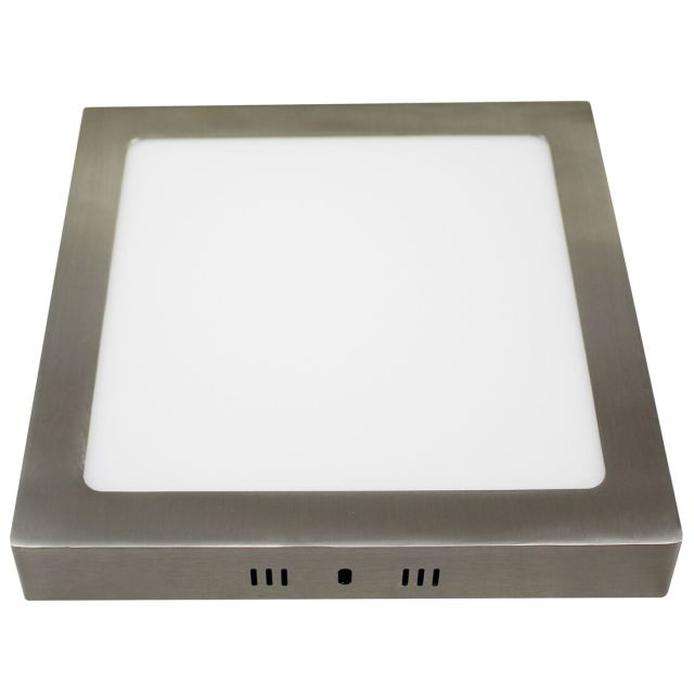 Downlight Led cuadrado de superficie níquel 18W 6000°K (Electro DH 81.640/C/NI/DIA)