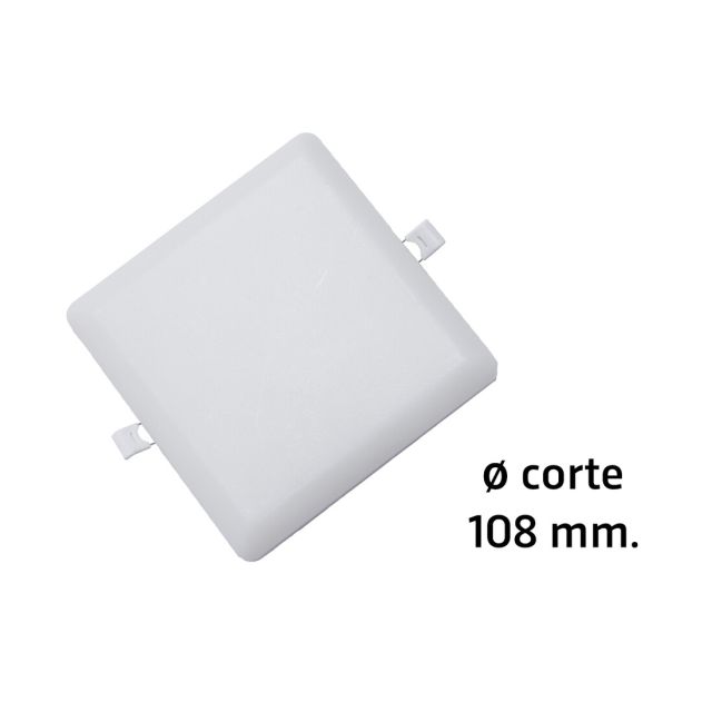 Downlight Led cuadrado  empotrable sin marco modelo Selene para sustitución directa  18W 6000°K øcorte: 108 mm. (ALG  67031)