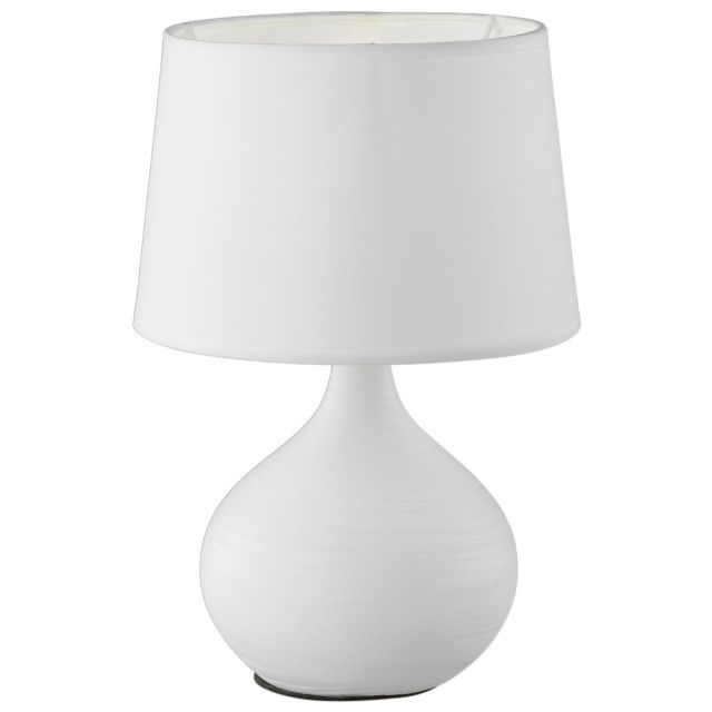 Lámpara blanca cerámica de sobremesa modelo Martin E14 (Trio Lighting R50371001)