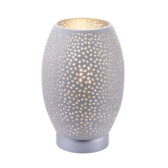 Lámpara de sobremesa plata modelo Narri E27 (Globo 24002W)